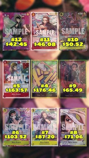Top 12 Nico Robin One Piece Cards