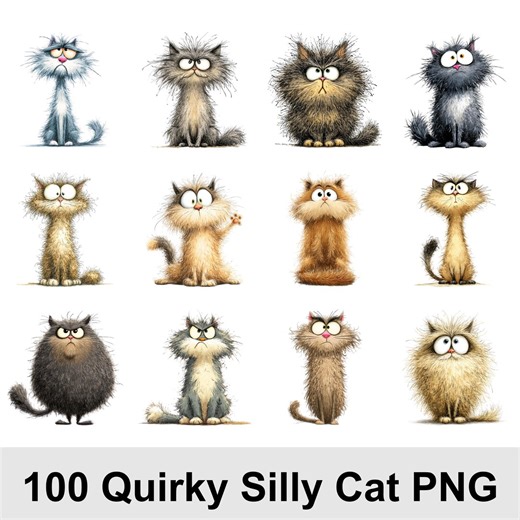 Grumpy Cat Clipart Bundle, 30 Sarcastic Cat PNG Characters, Funny Judging Cat Faces, Annoyed Cartoon Cat Graphics - Etsy