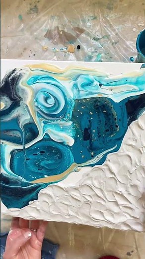 Modeling Paste + Acrylic Pour -- How Did It Turn Out???