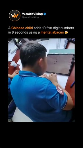 Business | Finance | Technology on Instagram: "Imagine a small child solving 10 huge five-digit numbers in just 8 seconds, without touching a calculator or even a physical abacus! This is the power of the Mental Abacus. In this technique, children are trained to visualize an abacus in their mind and perform complex arithmetic with lightning speed. In fact, world records prove how incredible this is. For example, in Japan’s Flash Anzan championship, a champion named Takeo Sasano added fifteen thr