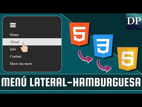 Como hacer un Menú Lateral - Estilo Hamburguesa con Html5, Css3 y JavaScript