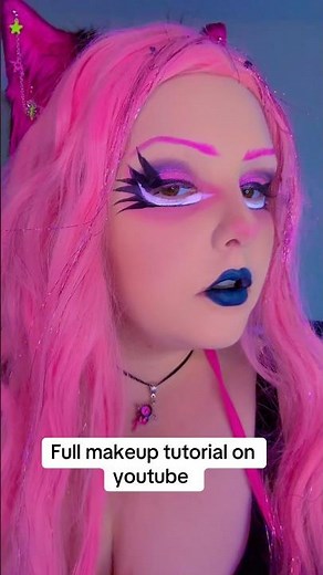 Pink and black egirl #makeup