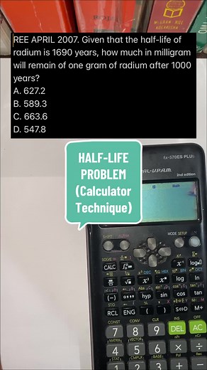 caltech for half life problem. Easy and fast!!!👌🏻💯 #differentialequations #halflife #engineering #engineeringstudent #electricalengineering #ree #electricalengineeringstudent #calculator #caltech #calculatortricks #calculatortechniques #engineeringmath #engineeringmaths #ConSantanderConecto