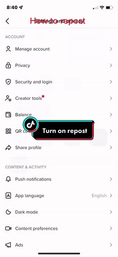 How to video #repost #information #fypage | repost video settings