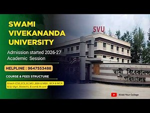 Swami Vivekananda University 2026-27 | Admission, Fees, Placement, Courses | Part 2