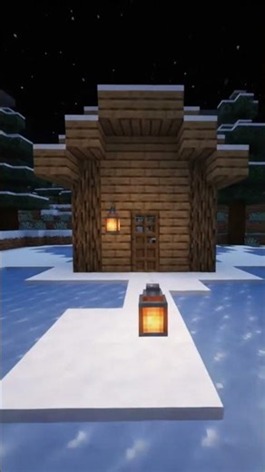 Minecraft Forgotten Fishing Hut On Frozen Lake ❄️#Minecraft #FrozenLake #FishingHut #DontStop