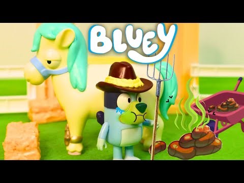 Pony Ride 🐴 with Bluey! | Bluey Toy Horse | Best Learning video for kids