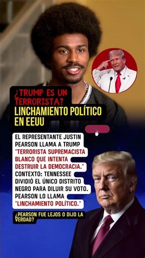 Pearson:"Trump es un terrorista supremacista que destruye la democracia" Tennessee divide voto negro