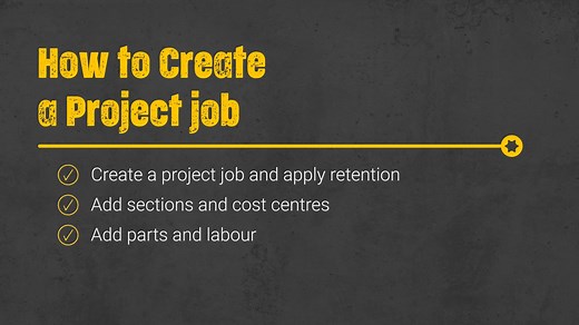 Simpro Premium - Projects - How to Create a Project Job