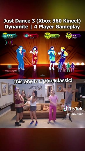 Just Dance 3: 4 Player Gameplay of Dynamite