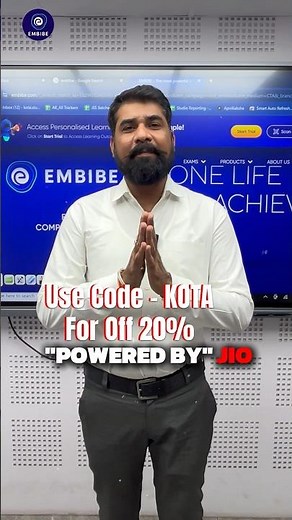 Embibe use Code For 20% Discount - KOTA Powered by Jio #Embibe #discountcode #jio #IIT #NEET #CBSE