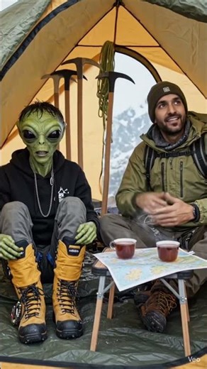 Alien Influencer Begins Everest Climb 🥶 #shorts #alien