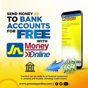 Send funds to your loved ones bank account for FREE !! From now to March 31st it's free to send funds to bank accounts in Jamaica 🇯🇲 and Guyana 🇬🇾 using JN Money Online. Sign up and send at http://jnmoneyonline.com today! #JNMoneyOnline | JN Money