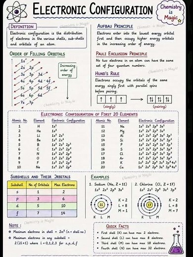 ⚛️ Electronic Configuration — Master the Basics! 🔥 📚⚡