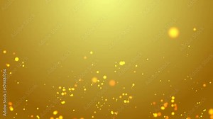 flickering particles with bokeh effect. Glitter gold particles gold background. Stock Video