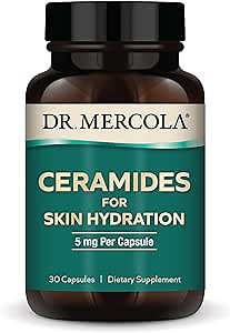 Dr. Mercola Ceramides for Skin Hydration, 30 Servings (30 Capsules), 5 mg Per Capsule, Dietary Supplement, Promotes Skin Appearance, Non-GMO