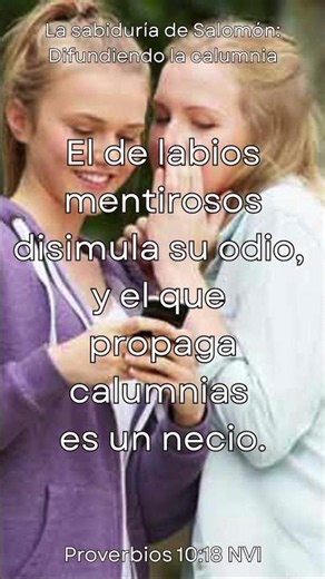 Difundiendo la columnia - Proverbios 10:18 NVI- La sabiduría de Salomón