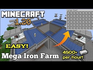 "Mega Iron Farm Tutorial in Minecraft" |1.20+| (4500+ Iron per Hour).