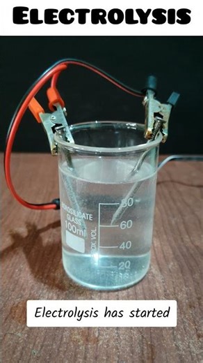 Water vs Battery || H2 and O2 out from water || Water Electrolysis Gas #science #experiment #viral
