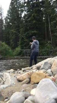 Fly fishing for cutthroat trout in moyie bc