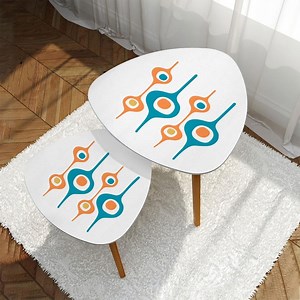 Mid Century Modern Nesting Tables Retro Atomic Starburst and Bommerang Design Vintage Style Furniture for Living Room or Office - Etsy