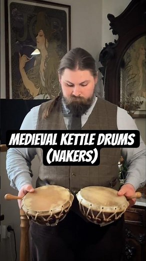 Medieval kettle drums (nakers) #medievalinstrument