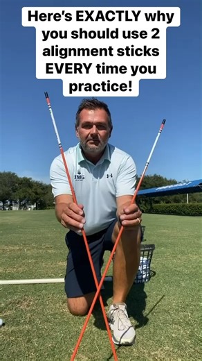 Maximize Your Practice: Why 2 Alignment Sticks Are Essential at the Driving Range! Do you spend hours at the driving range practicing but you don't get any better? You need to be using 2 alignment sticks every time you practice! #golfswing #golftips #golflessons | Jim LaBuda Golf