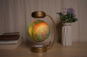 [Hot Item] New Magnetic Levitation Floating Starry Moon Light Lamp Bulb with Bluetooth Speaker