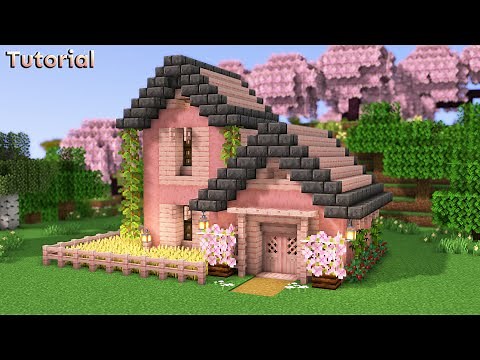 Minecraft 1.20 - Cómo construir una Casa de Cerezo | Cherry Blossom House