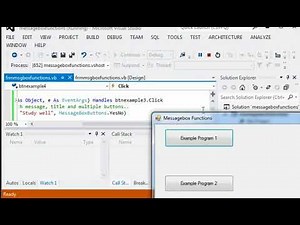 Messagebox function in VB NET