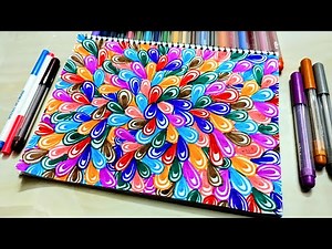 Colorful Abstract Doodle Art | Satisfying Pattern Drawing | Easy Line Art for Beginners