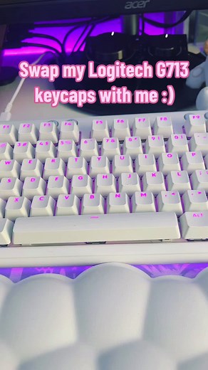 Finally got around to switching my keycaps #logitech #logitechg713 #keyboard #keycaps