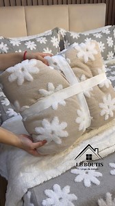 Nouvelle collection couvre lit boutis intérieur en Sherpa en 3 pièces ,dimension 240/260 | Le Boutis - Linge de maison