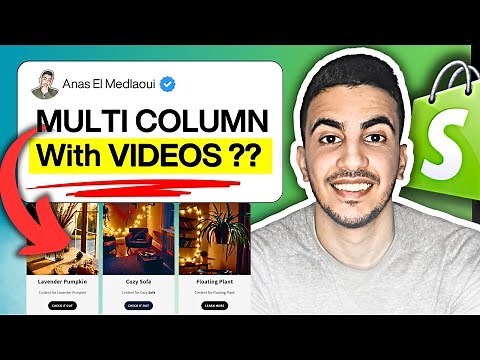 How To Add Multi Columns With Videos In Shopify