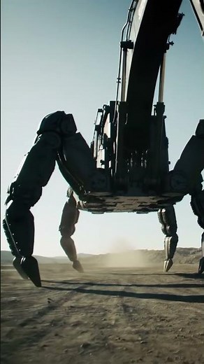 Giant Black Scorpion Excavator Walking Alone — The Future of Mega Machine