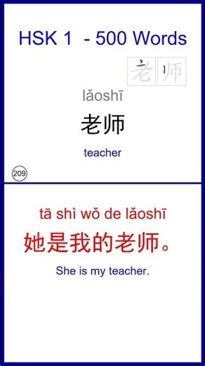 Series HSK 1 Vocabulary: 500 Words with Examples & Stroke Order Animations.