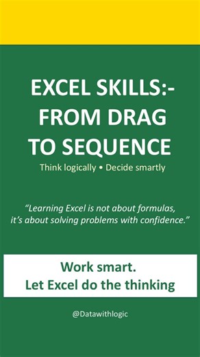 Datawithlogic on Instagram: "Excel tip you’ll actually use 👇 Generate 0–20 in a column using just ONE formula. Beginner friendly 🚀 #exceltips #exceltricks #excelhacks"