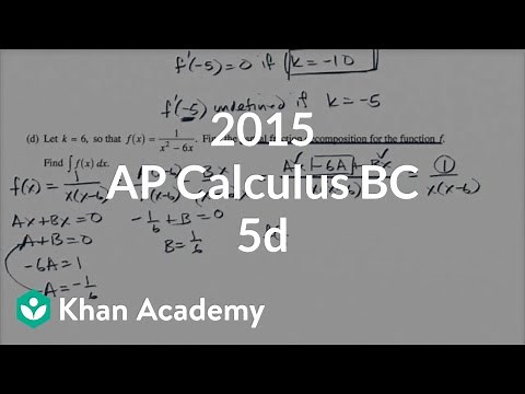 2015 AP Calculus BC 5d | AP Calculus BC solved exams | AP Calculus BC | Khan Academy