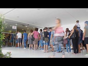 People Waiting in Line Timelapse 02 / Free Stock Footage (1080p)