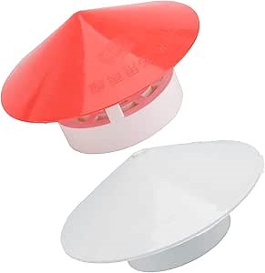 1pc PVC Rain Hat Tube Cap Exhaust Plumbing Roof Vent Cap PVC Roof Vent Cap Rubber Vent Cover Chimney Protector Cap Dryer Vent Duct Chimney Cover Parts Roof Cover Windproof