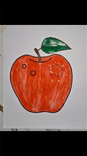 apple 🍎#art#vibrantbirds#draving#paintstudio#colors#satisfying#trending#cute#artist#colouring