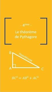4ème - Le théorème de Pythagore