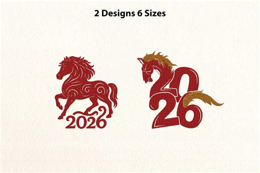 Chinese Zodiac Horse Embroidery Design, Lunar New Year Machine Art (digital Download) - Etsy Canada
