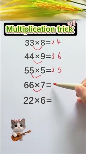 Master this simple multiplication trick and solve math problems in seconds! 🧠✨ #math #hacks #learnin