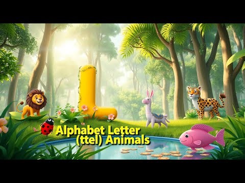 Alphabet Letter L Animals 🦁🐆 | Fun ABC Nursery Rhyme for Kids | Learn Animal Names Starting with L