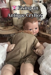 fixing the voicebox, cry box, crier in my antique composition doll! #dollcollector #restoration #doll #antique
