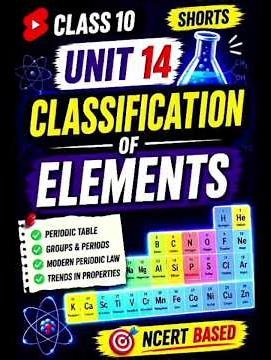 Classification of Elements Part 1 | Class 10 Science Unit 14 | NCERT Based #shorts