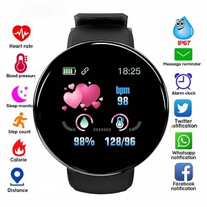 [Hot Item] D18 Round Screen Smartwatch Band Reloj Waterproof Android Bracelet Smart Watch
