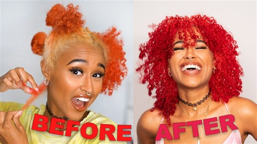 Pink to red ombre hair tutorial with XMONDO dye