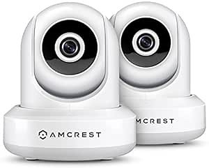 Amcrest Pack of 2, ProHD 1080P WiFi/Wireless IP Security Camera IP2M-841 Pan/Tilt, 2-Way Audio, Optional Cloud Recording, Full HD 1080P 2MP, Super Wide 90° Viewing Angle, Night Vision (White)
